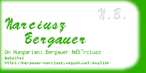 narciusz bergauer business card
